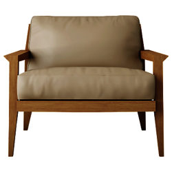 Case Stanley Leather Armchair Stone